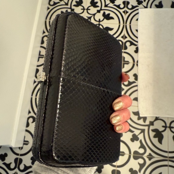 Lambertson Truex Black Textured Clutch - Picture 7 of 8